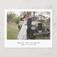 Carte de remerciements de Mariage de budget photo 