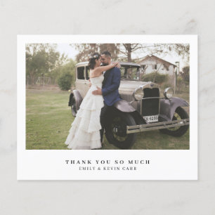 Carte de remerciements de Mariage de budget photo 