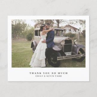 Carte de remerciements de Mariage de budget photo
