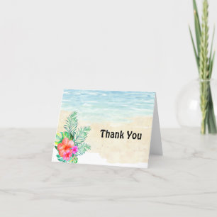 Carte de remerciements de mariage de destination