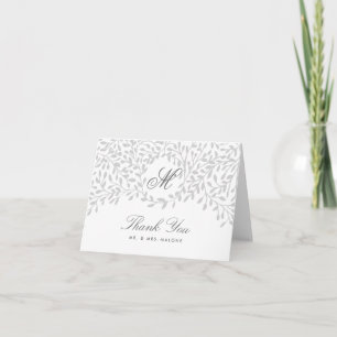 Carte de remerciements de mariage de jardin secret