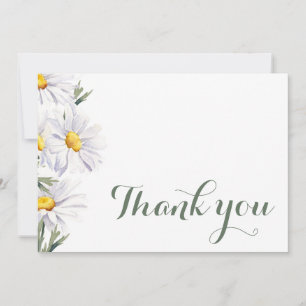 Carte de remerciements de Mariage de marguerites b