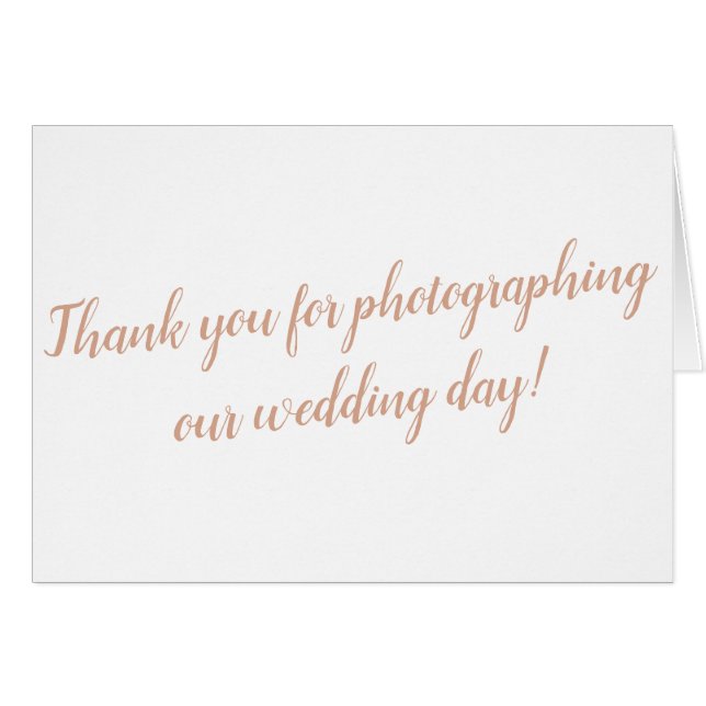 Carte de remerciements de mariage de photographe (Devant horizontal)