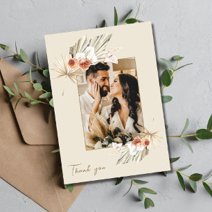Carte de remerciements de Mariage de photos de la