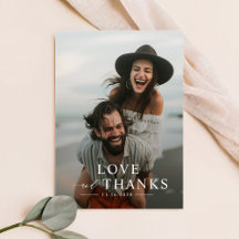 Carte de remerciements de Mariage de photos de scr