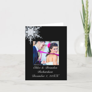 Carte de remerciements de mariage d'hiver