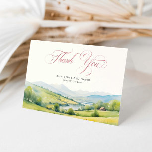 Carte de remerciements de Mariage Fleur sauvage ru