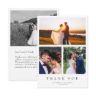 Carte de remerciements de Mariage multi-photo simp