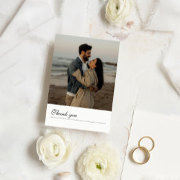 Carte de remerciements de Mariage photo de message