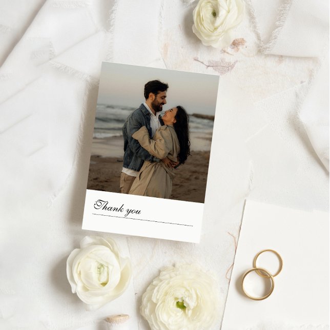 Carte de remerciements de Mariage photo de message (Créateur téléchargé)