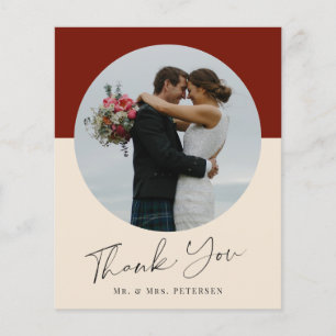 Carte de remerciements de mariage photo de script