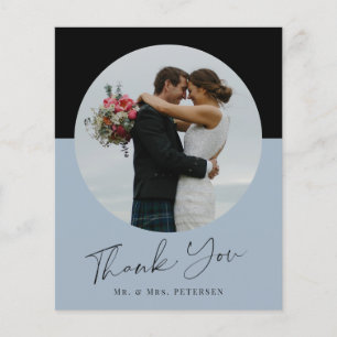 Carte de remerciements de mariage photo de script 