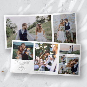 Carte de remerciements de Mariage photo multiple