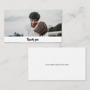 Carte de remerciements de Mariage photo personnali
