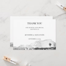 Carte de remerciements de mariage rustique