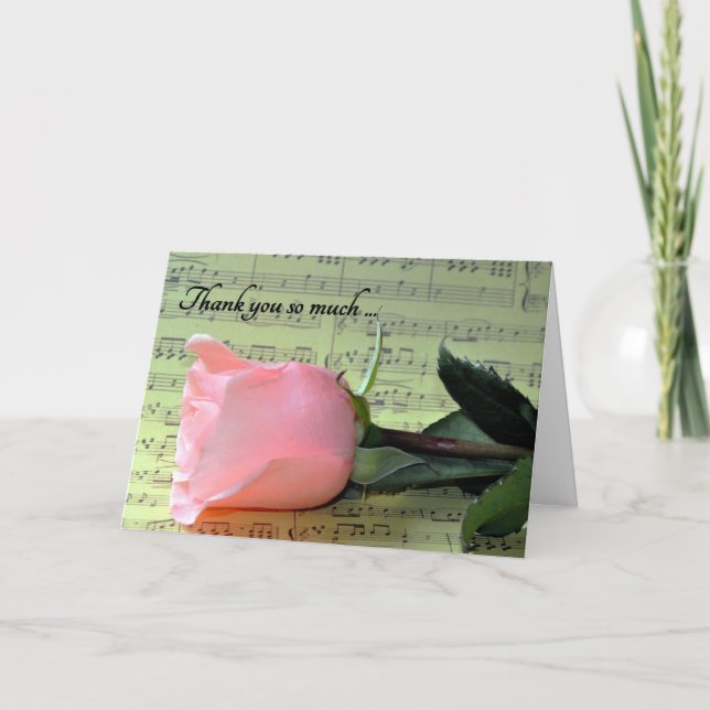 Carte de remerciements de musique mariage (Devant)