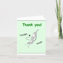 Carte de remerciements de nettoyage de vide