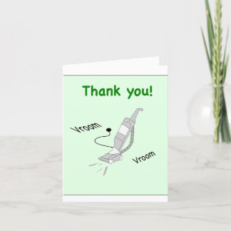 Carte de remerciements de nettoyage de vide
