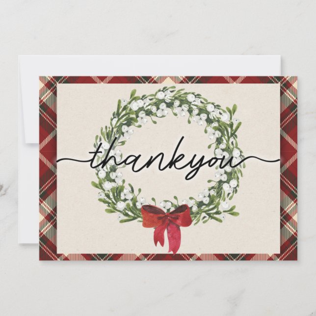 Carte de remerciements de Noël (Devant)