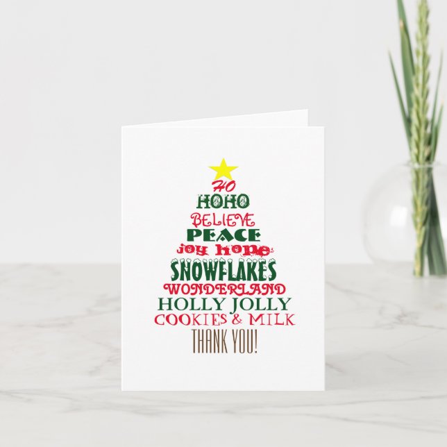 Carte de remerciements de Noël (Devant)