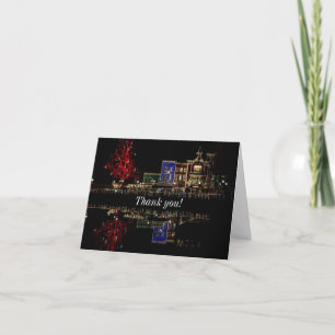 Carte de remerciements de Noël de l'arrivée des po