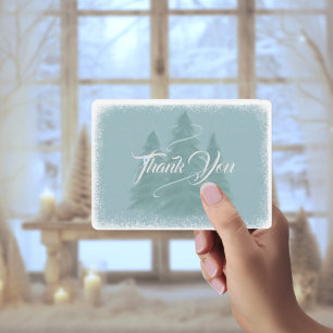 Carte de remerciements de Noël d'épinette bleue