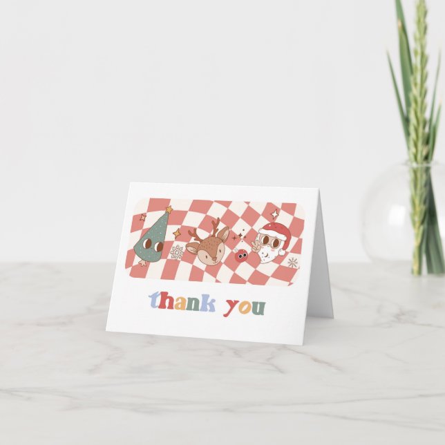 Carte de remerciements de Noël Super (Devant)