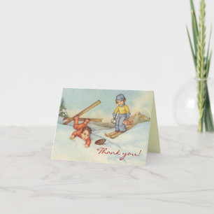 Carte de remerciements de Noël victorienne