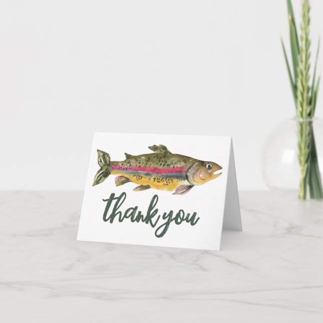 Carte de remerciements de pêche (Devant)