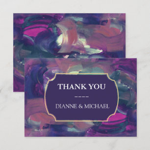 Carte de remerciements de peinture acrylique en gr