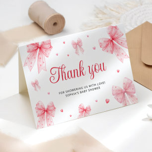 Carte de remerciements de petit Baby shower de bou