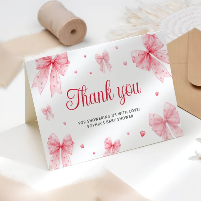 Carte de remerciements de petit Baby shower de bou (Créateur téléchargé)