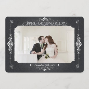 Carte de remerciements de photo de mariage de pot