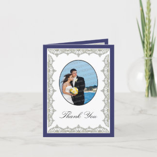 Carte de remerciements de photos frontière complex