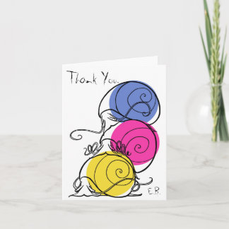 Carte de remerciements de pile d'escargot