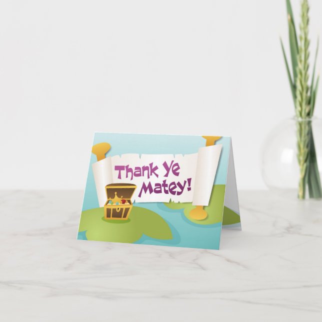 Carte de remerciements de pirate (Devant)