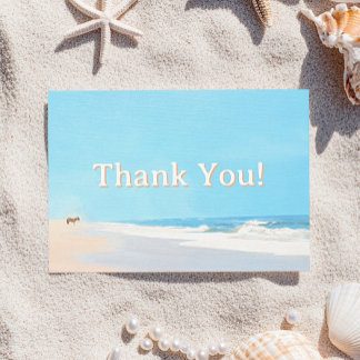 Carte de remerciements de plage
