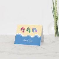 Carte de remerciements de plage de bascules