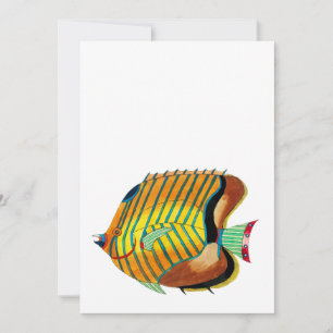Carte de remerciements de poisson coloré