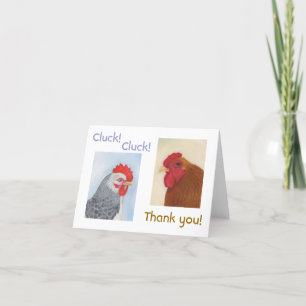 Carte de remerciements de poulet