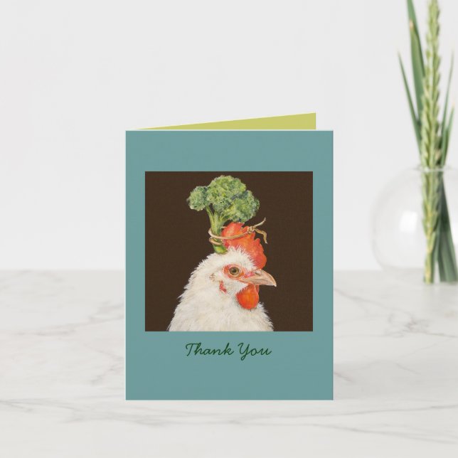 Carte de remerciements de poulet (Devant)