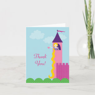 Carte de remerciements de princesse Rapunzel