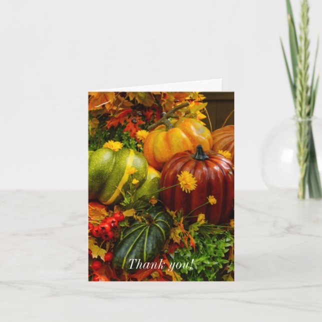 Carte de remerciements de regroupement d'automne (Devant)