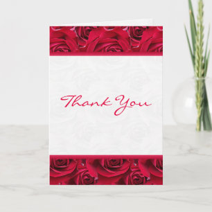 Carte de remerciements de roses rouges en