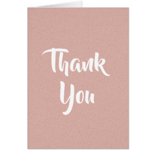 Carte de remerciements de sable rose doux