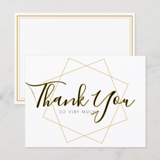 Carte de remerciements de script classique