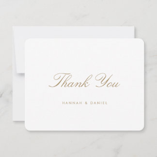 Carte de remerciements de script or personnalisé s