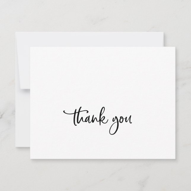 Carte de remerciements de script rustique (Devant)