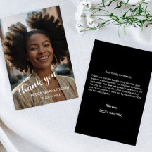 Carte de remerciements de script simple