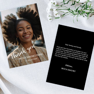 Carte de remerciements de script simple